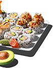 Sushi platter and Avocado