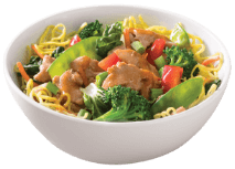 Chicken Noodlefull meal in a bowl