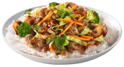 Sukiyaki beef meal in a bowl